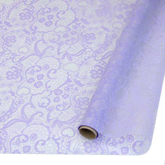Плівка матова в рулоні 60см х 9ярд Мереживо 04 Purple