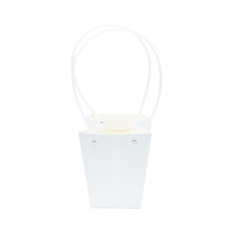 Paper trapeze bags for flowers White