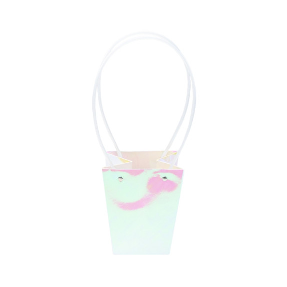 Paper bags-trapeze for flowers Mother-of-pearl