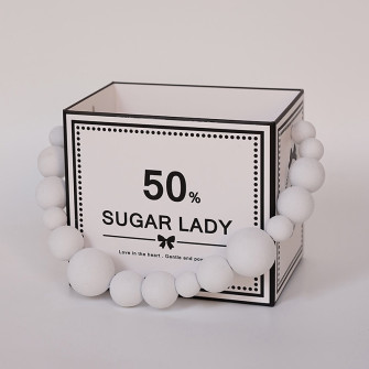 Flower box "Sugar Lady" White