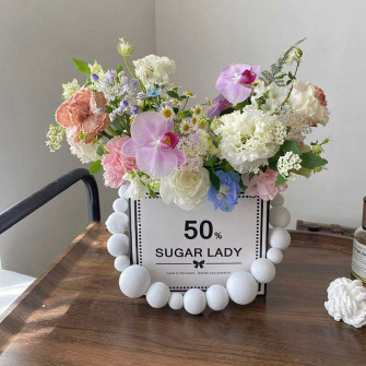 Flower box "Sugar Lady" White