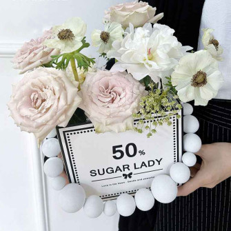 Flower box "Sugar Lady" White