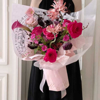 Флизелин в листах Lt pink