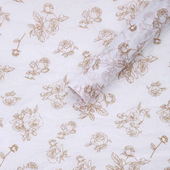 Quiet paper in "Flower" Brown letters