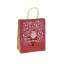 Paper package 22 x 27 x 11 cm "Santa on red and green"
