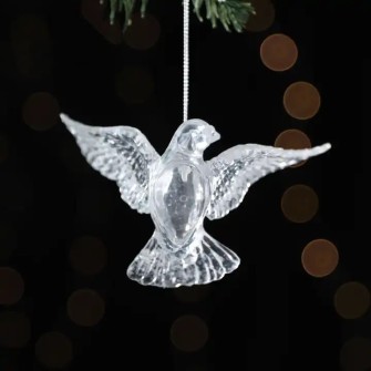 Acrylic decorative Christmas tree toy, dove