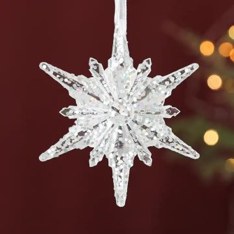 Acrylic decorative Christmas tree toy, star