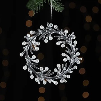 Acrylic decorative Christmas tree toy, wreath