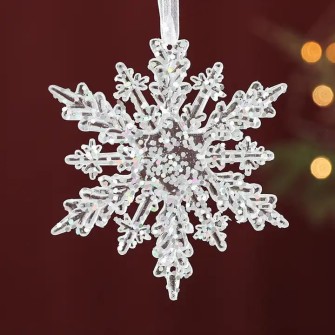 Acrylic decorative Christmas tree toy, snowflake