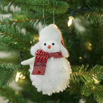 Plush decorative Christmas tree toy, snowman