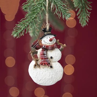 Resin decorative Christmas tree toy, snowman