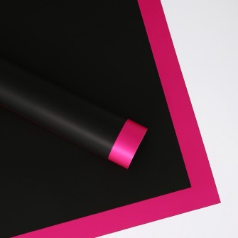 The film is matte in sheets with a wide Fuchsia border