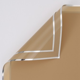 The film is matte in sheets with a Milky Tea silver border