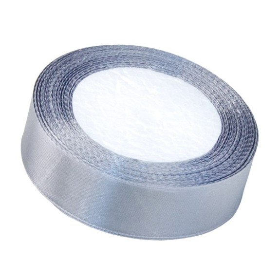 Satin ribbon 20mm x 25 yards Gray