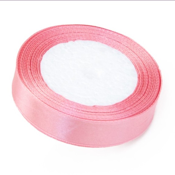 Лента сатиновая 20мм х 25ярд Светлый Пион