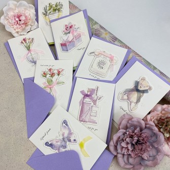 Greeting card with envelope "Bouquets"