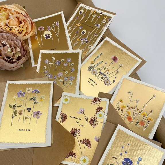 Greeting card with envelope "Golden"