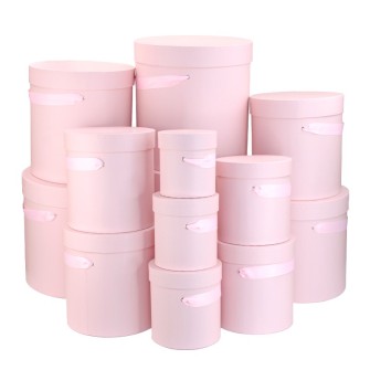 A set of tubes for flowers with 13 pcs Soft pink