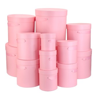A set of tubes for flowers with 13 pcs Pink