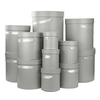 A set of tubes for flowers with 13 pcs Gray