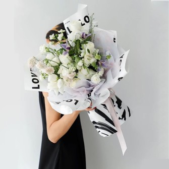 Пленка матовая в листах "Only Love" White