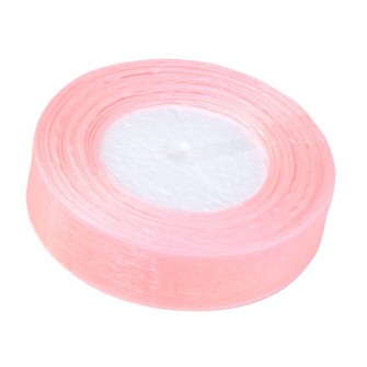 Organza ribbon 25mm x 50 yards Peach