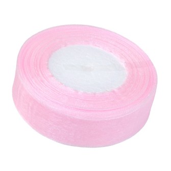 Organza ribbon 25mm x 50 yards Light Pink