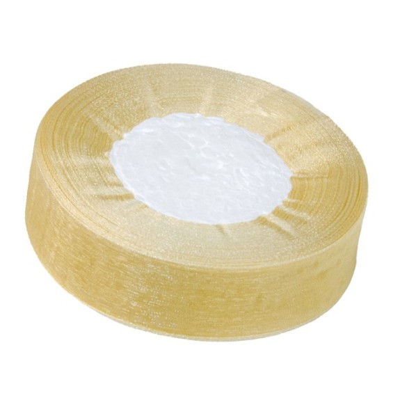 Organza ribbon 25mm x 50 yards Sandy