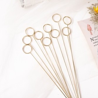 Gold Circular metal card holder