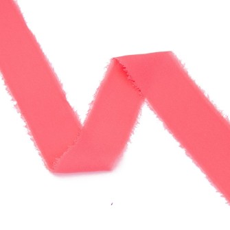 Silk ribbon 4cm x 5m Coral