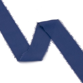 Silk ribbon 4cm x 5m Blue