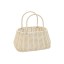 The rectangular basket is natural