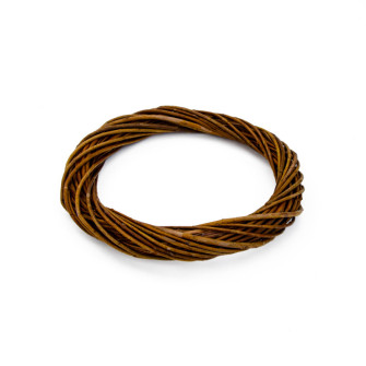 Rattan wreath 25 cm brown