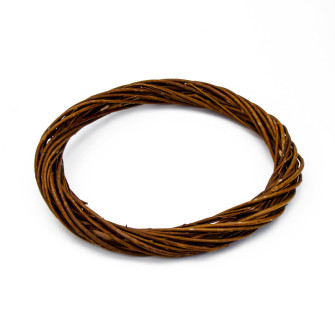 Rattan wreath 30 cm brown
