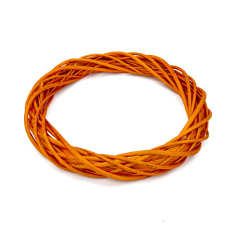Rattan wreath 30 cm orange