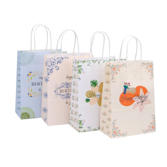 Paper package 16 x 22 x 8 cm "Happy Birthday Floral"