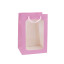 Paper bag for flowers with a transparent window Purple M