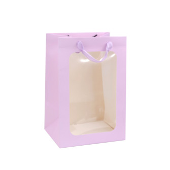 Paper bag for flowers with a transparent window Lilova M