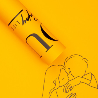 Matte film in "Love You" 10 Yellow letters