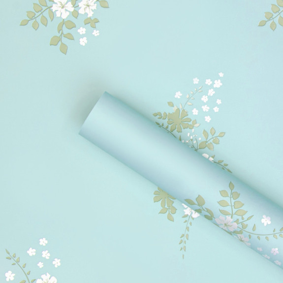 Пленка матовая в листах "Spring Flower" Light Blue