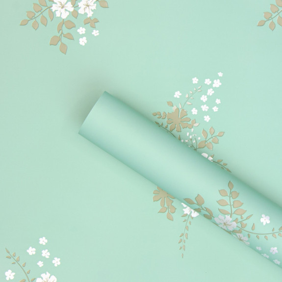 Пленка матовая в листах "Spring Flower" Light Green