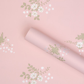 The film is matte in "Spring Flower" Light Pink sheets