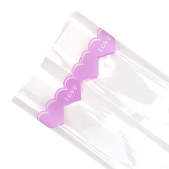 The film is transparent in the letters "Love" Lavender