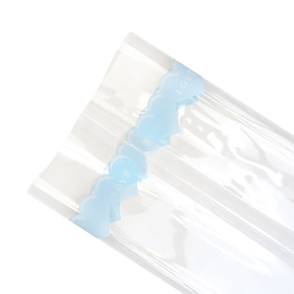 The film is transparent in the letters "Love" Light Blue