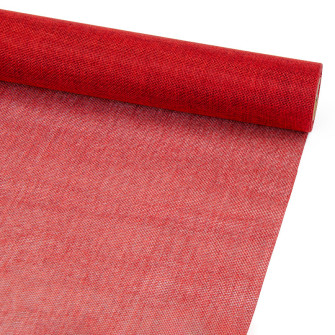 Burlap jute synthetic Bordeaux