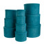 A set of round velvet boxes of 10 pcs Emerald