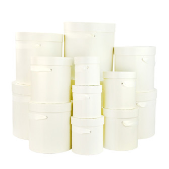 A set of tubes for flowers with 13 pcs Ivory
