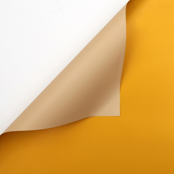 Плівка матова двостороння в рулоні 60см х 8ярд P.OY-052 Orange + Buttercup