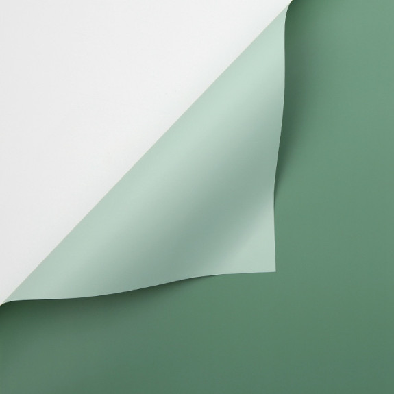 Плівка матова двостороння в рулоні 60см х 8ярд P.OY-095 Pastel Green + Sage Green