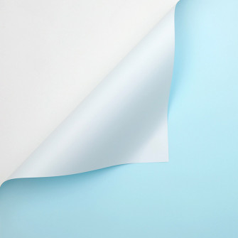 Matt bilateral film in a roll of 60 cm x 8 m P.OY-131 Lt Blue + White